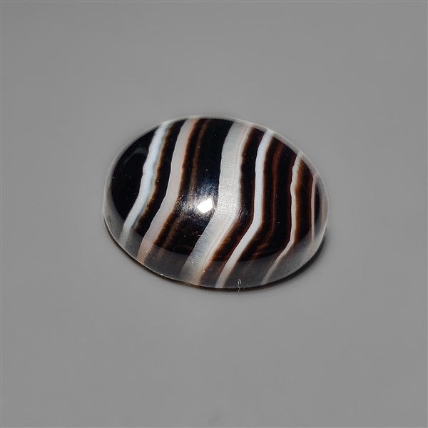 Black Banded Tuxedo Agate Cabochon