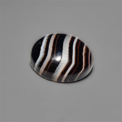 Black Banded Tuxedo Agate Cabochon