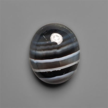 Black Banded Tuxedo Agate Cabochon