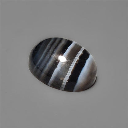 Black Banded Tuxedo Agate Cabochon