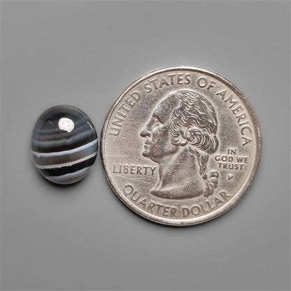 Black Banded Tuxedo Agate Cabochon