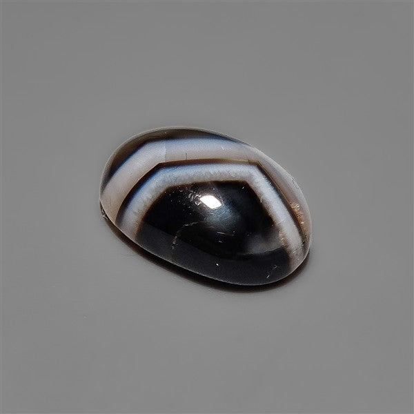 Black Banded Tuxedo Agate Cabochon