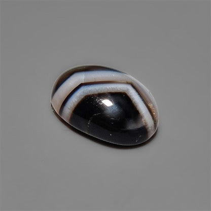 Black Banded Tuxedo Agate Cabochon