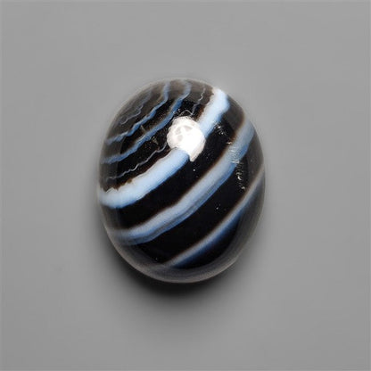 Black Banded Tuxedo Agate Cabochon
