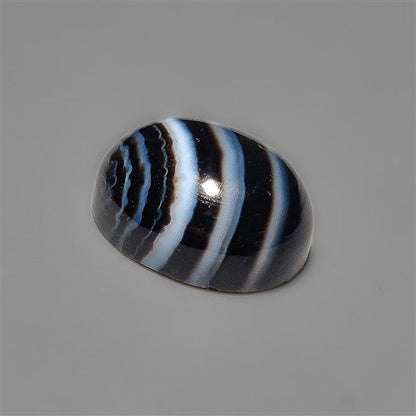 Black Banded Tuxedo Agate Cabochon