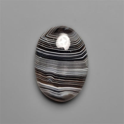 Black Banded Tuxedo Agate Cabochon
