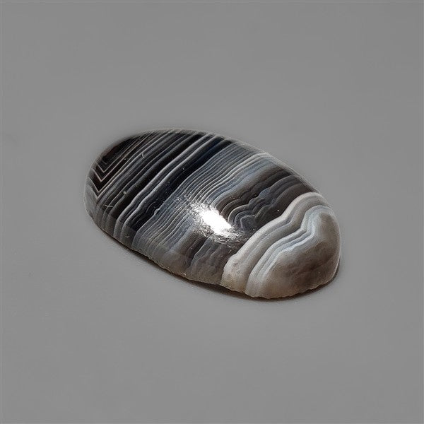 Black Banded Tuxedo Agate Cabochon