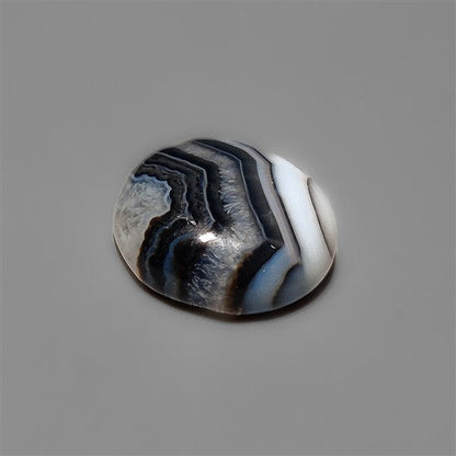 Black Banded Tuxedo Agate Cabochon