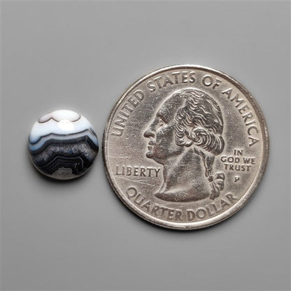 Black Banded Tuxedo Agate Cabochon