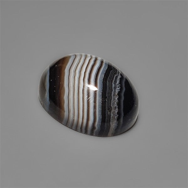 Black Banded Tuxedo Agate Cabochon