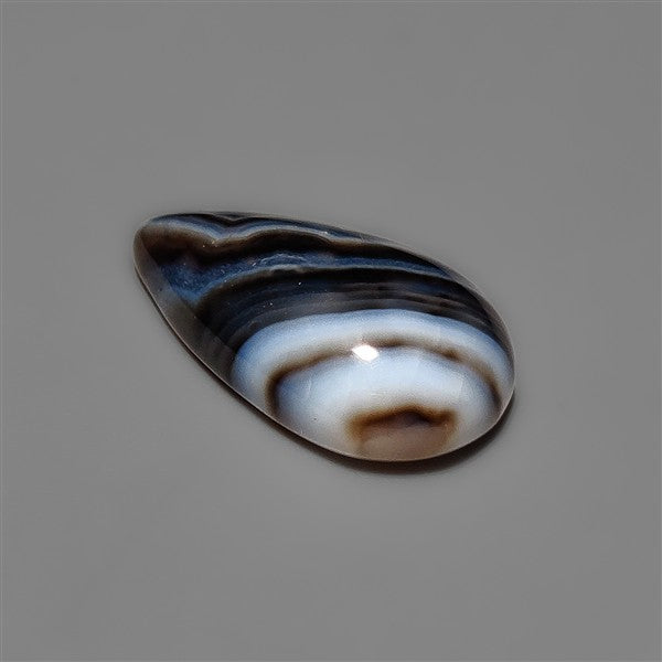 Black Banded Tuxedo Agate Cabochon