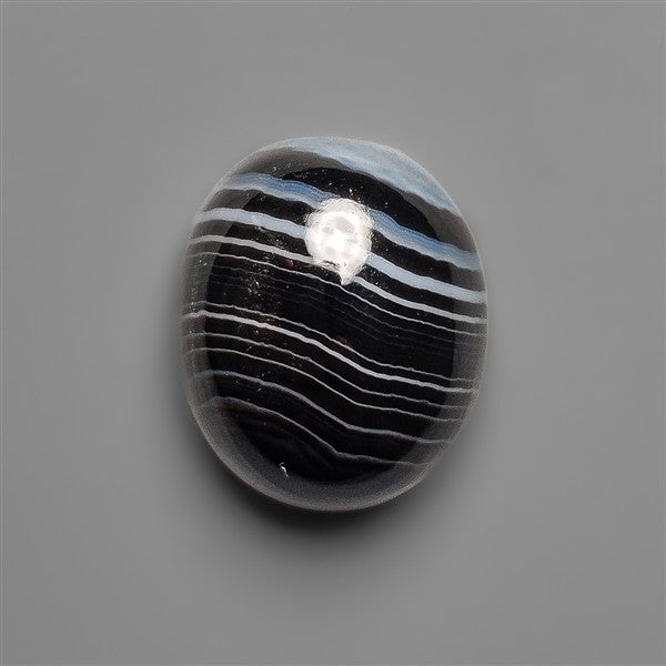 Black Banded Tuxedo Agate Cabochon