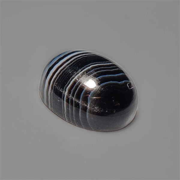 Black Banded Tuxedo Agate Cabochon