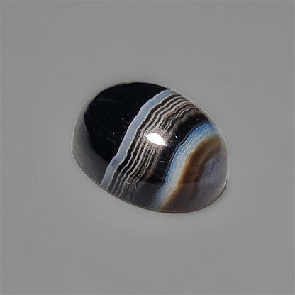 Black Banded Tuxedo Agate Cabochon