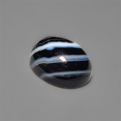 Black Banded Tuxedo Agate Cabochon