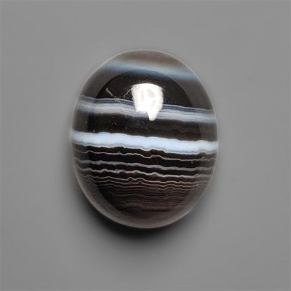 Black Banded Tuxedo Agate Cabochon