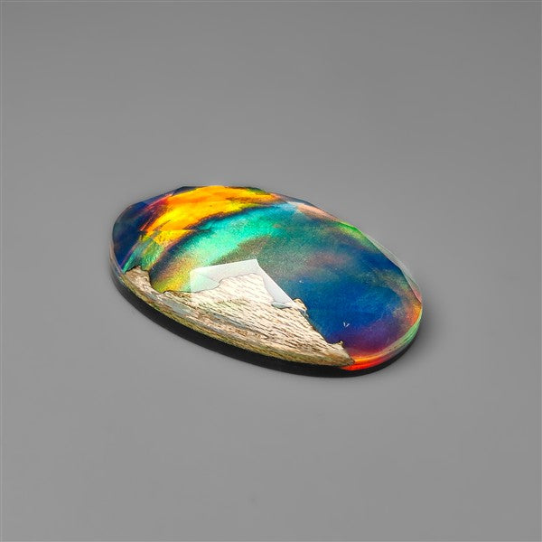 Mountain Inlay Rose Cut Aurora Opal Doublet