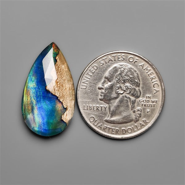 Mountain Inlay Rose Cut Aurora Opal Doublet