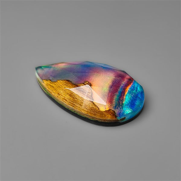 Mountain Inlay Rose Cut Aurora Opal Doublet