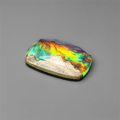 Mountain Inlay Rose Cut Aurora Opal Doublet