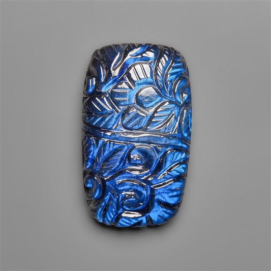 Blue Labradorite Mughal Carving