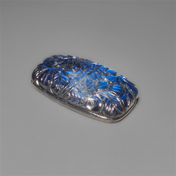 Blue Labradorite Mughal Carving