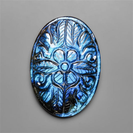 Blue Labradorite Mughal Carving