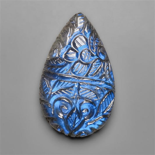 Blue Labradorite Mughal Carving