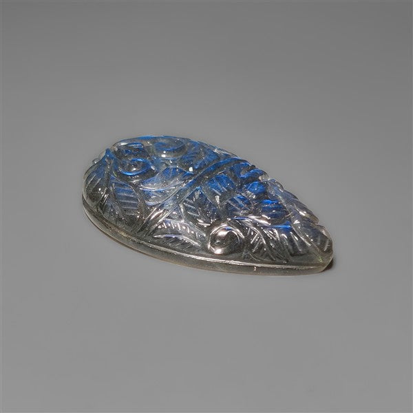 Blue Labradorite Mughal Carving