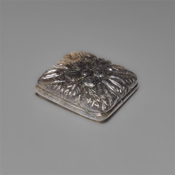 Black Sunstone Cats Eye Mughal Carving