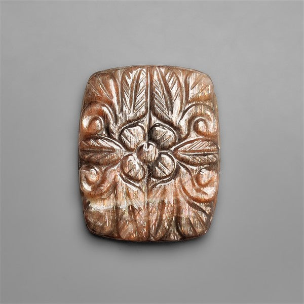 Black Sunstone Cats Eye Mughal Carving