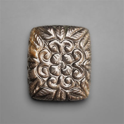 Black Sunstone Cats Eye Mughal Carving