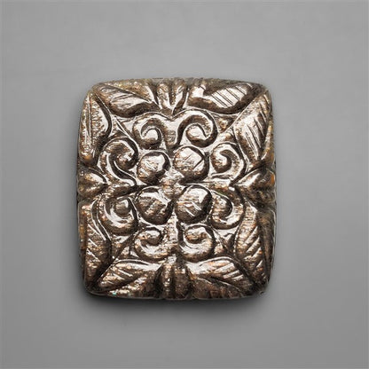 Black Sunstone Cats Eye Mughal Carving