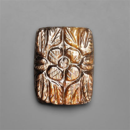 Black Sunstone Cats Eye Mughal Carving