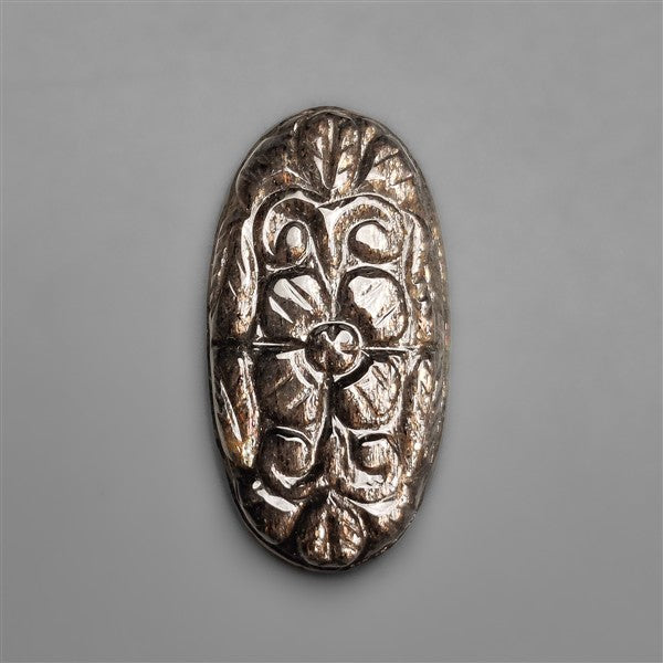 Black Sunstone Cats Eye Mughal Carving
