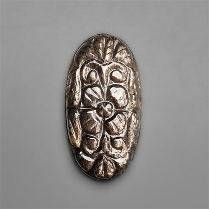 Black Sunstone Cats Eye Mughal Carving