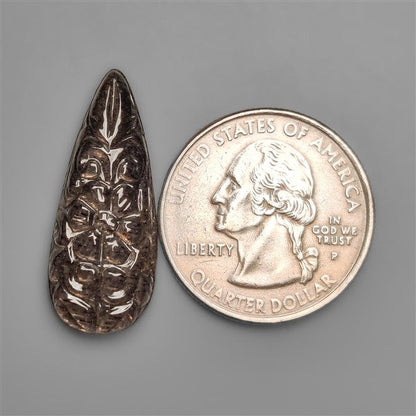 Black Sunstone Cats Eye Mughal Carving