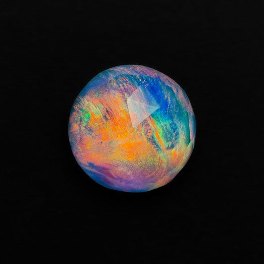 Rose Cut Aurora Opal Doublet