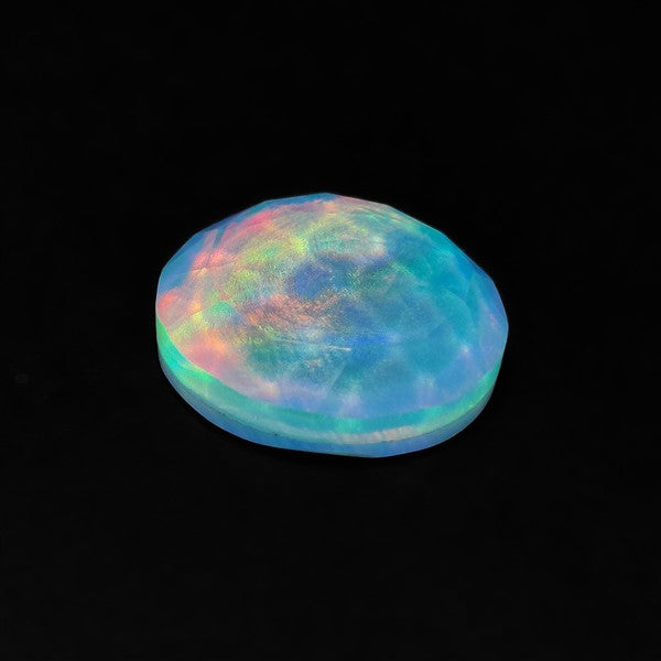 Rose Cut Aurora Opal Doublet