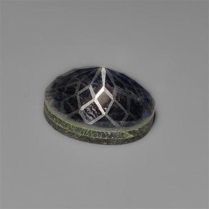 Blue Labradorite Doublet Precision Cut Laser Carving