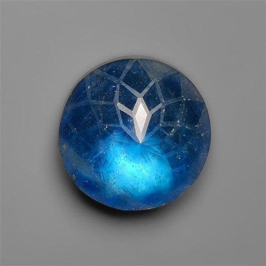 Blue Labradorite Doublet Precision Cut Laser Carving