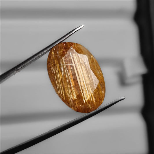 Faceted Golden Rutilated Quartz