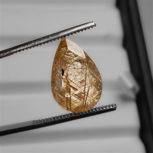 Faceted Golden Rutilated Quartz