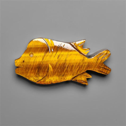 Tiger Eye Goldfish Carving