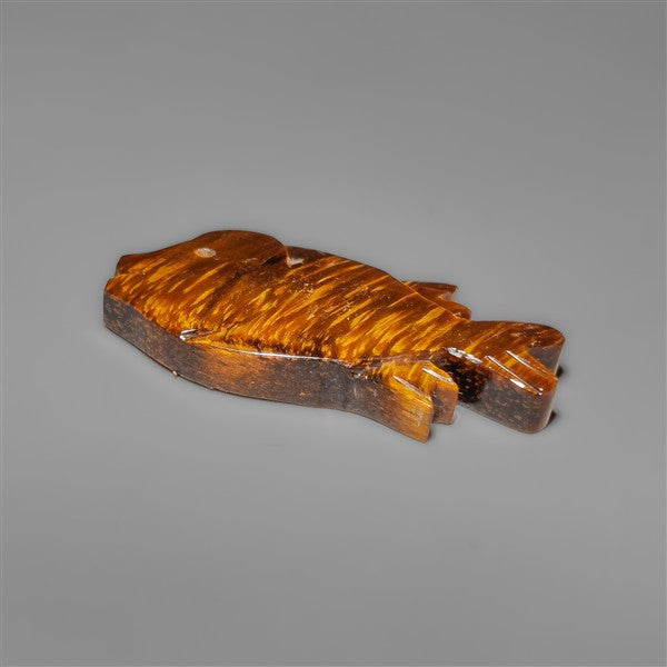 Tiger Eye Goldfish Carving