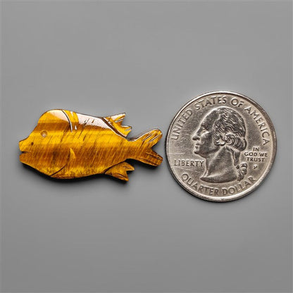 Tiger Eye Goldfish Carving