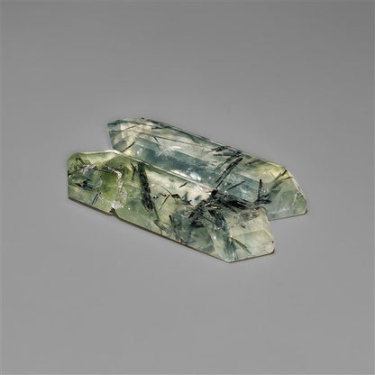 Step Cut Green Rutilated Quartz Pair