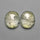 Rose Cut Green Rutilated Quartz Pair
