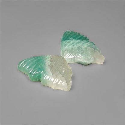 Green Aventurine Butterfly Wings Carving Pair
