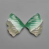 Green Aventurine Butterfly Wings Carving Pair